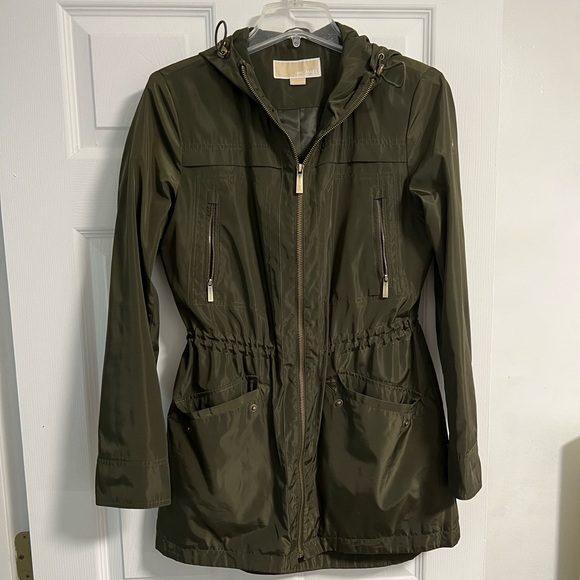 MICHAEL KORS GREEN ZIP UP JACKET SIZE XS - Picture 4 of 7